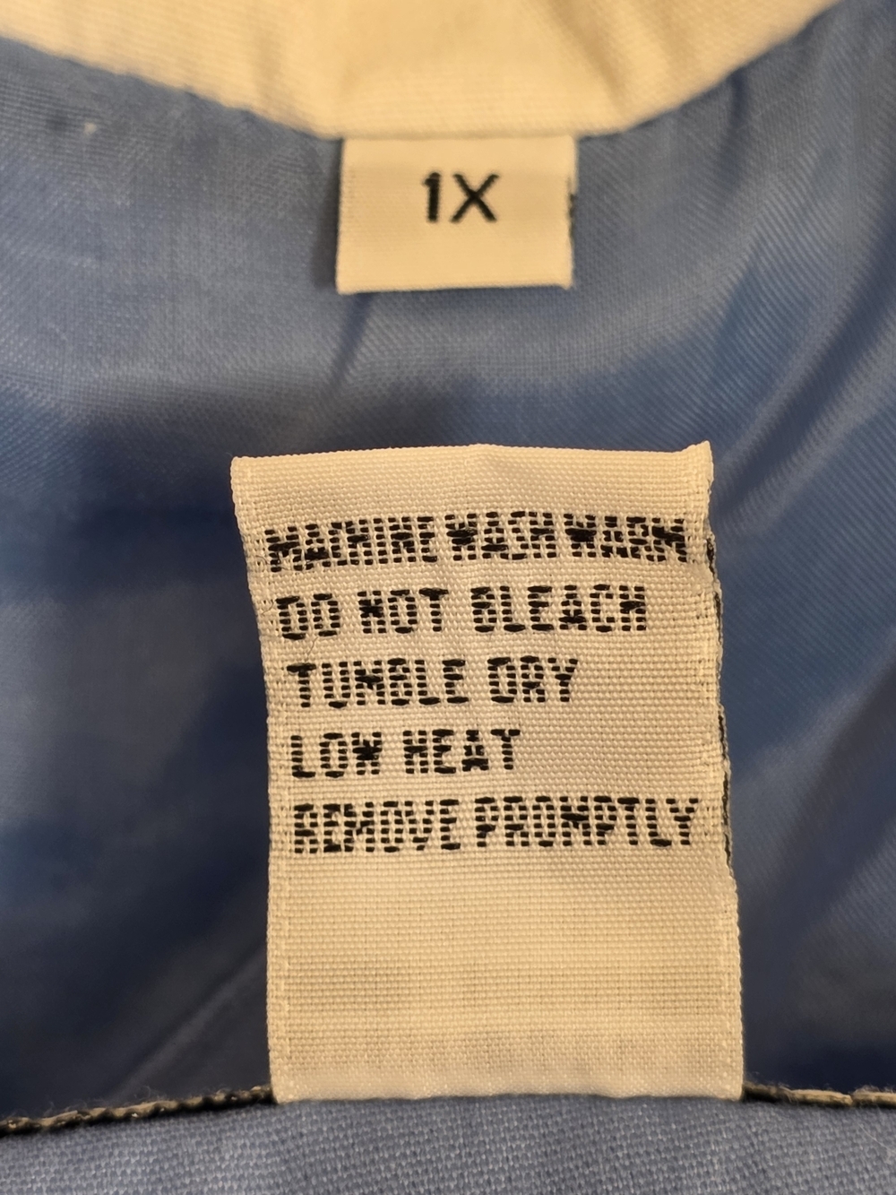 Y2K Blue Oversized Cinch Waist Jacket 1X - Picture 9 of 13